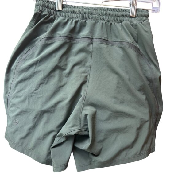 Lululemon’s Olive Green Men Small Pacer Shorts Lightweight Elastic Waist - Picture 2 of 5